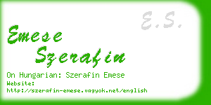 emese szerafin business card